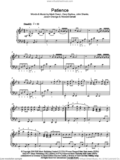 Patience, (intermediate)