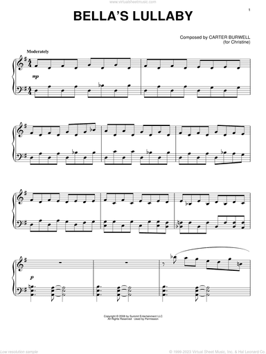Twilight Piano Solo Pack featuring Bella's Lullaby