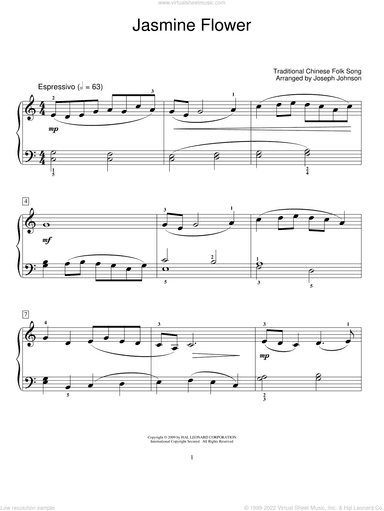 Jasmine Flower Song (arr. Joseph Johnson)