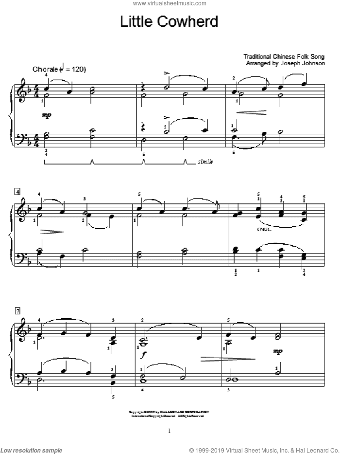 Little Cowherd (arr. Joseph Johnson)