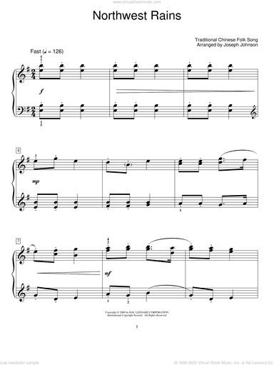 Northwest Rains (arr. Joseph Johnson)