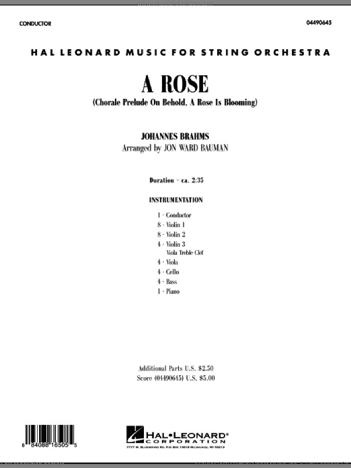 A Rose (Chorale Prelude on "Behold, a Rose Is Blooming")