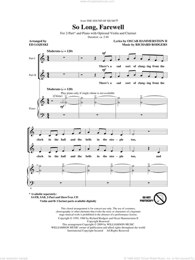 So Long, Farewell (from The Sound Of Music)