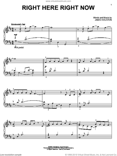 Right Here Right Now, (intermediate)