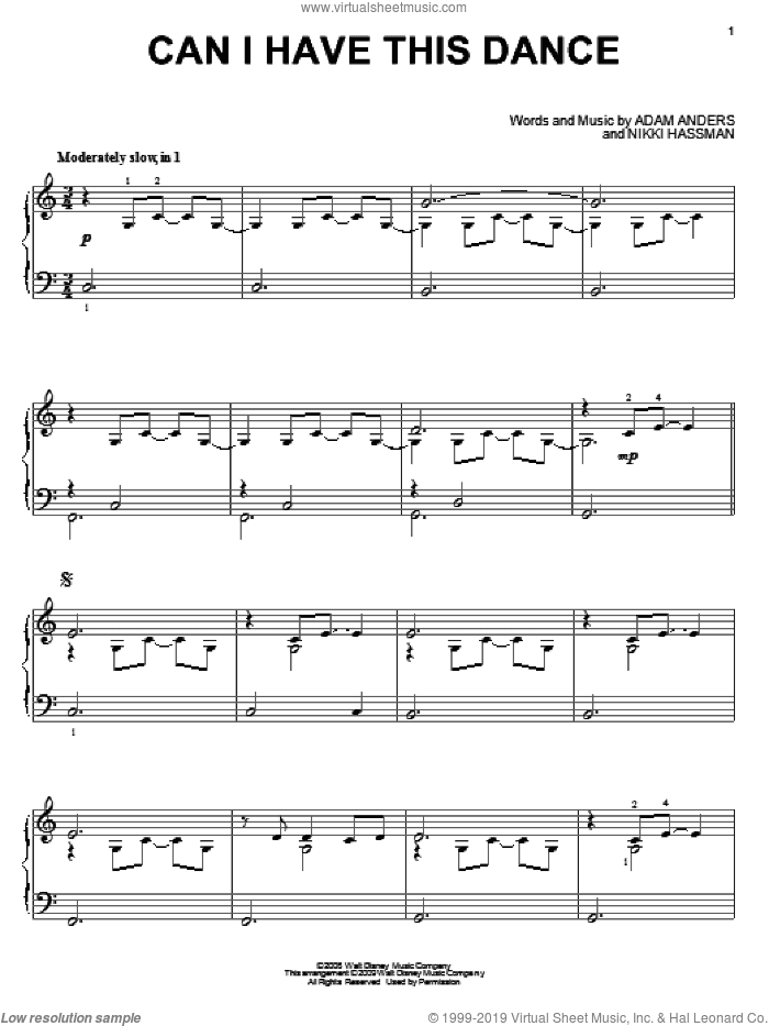 Can I Have This Dance, (intermediate)