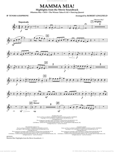 Mamma Mia!, highlights from the movie soundtrack