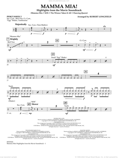 Mamma Mia!, highlights from the movie soundtrack