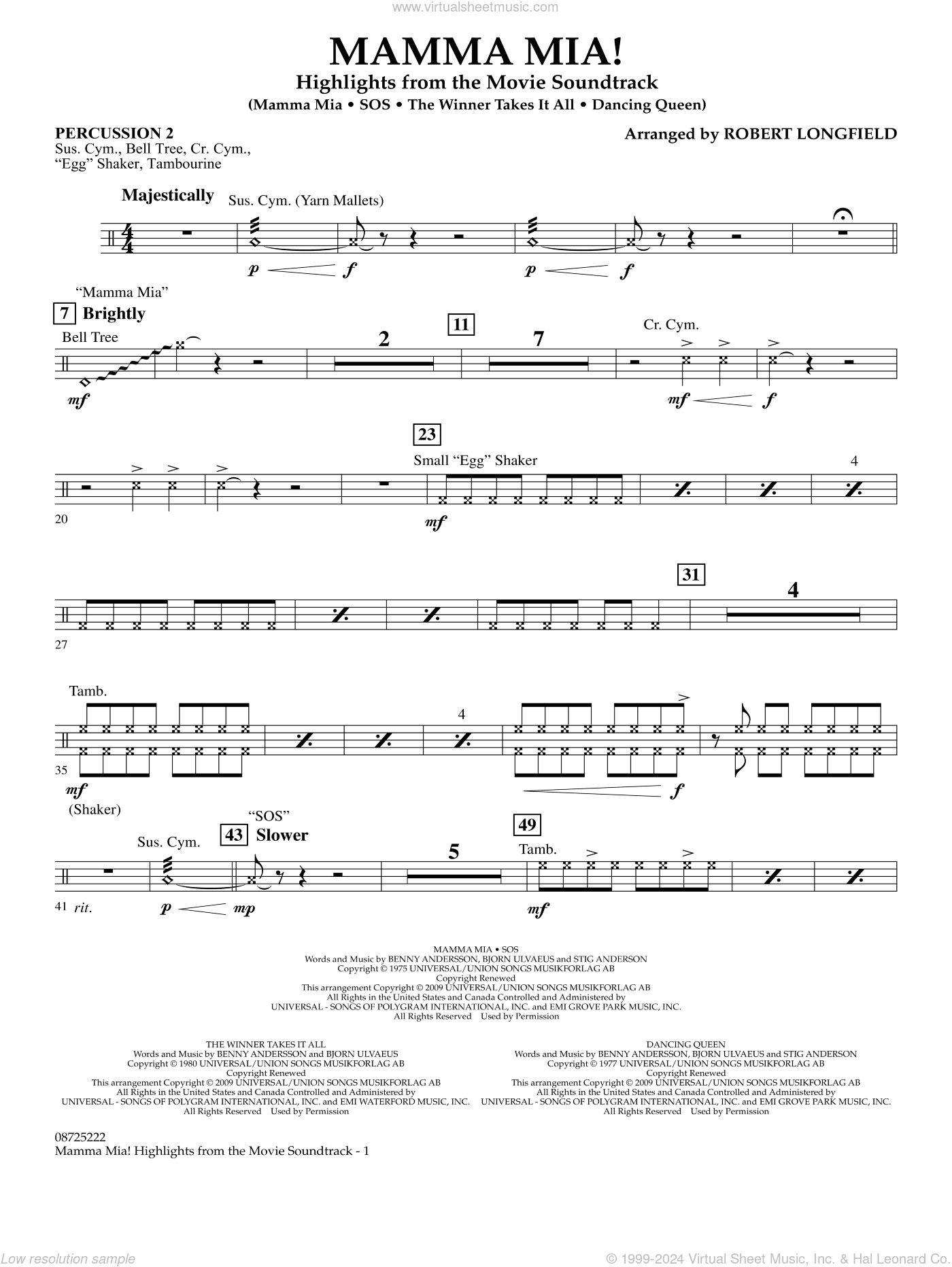 Mamma Mia!, highlights from the movie soundtrack