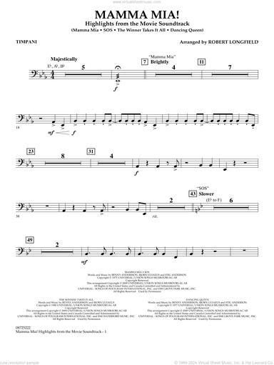 Mamma Mia!, highlights from the movie soundtrack