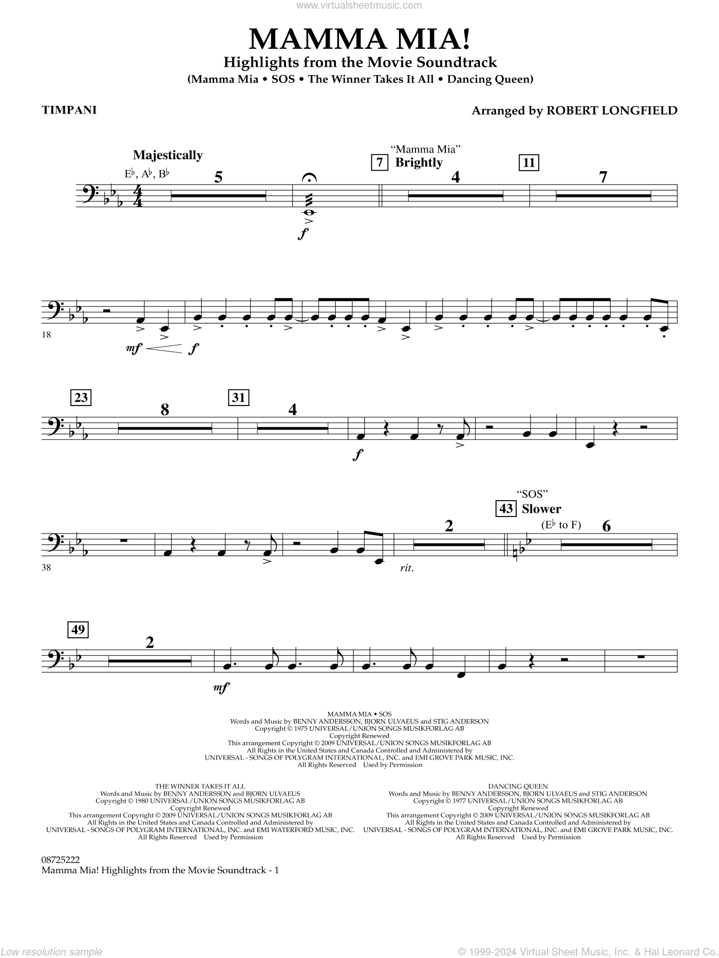 Mamma Mia!, highlights from the movie soundtrack