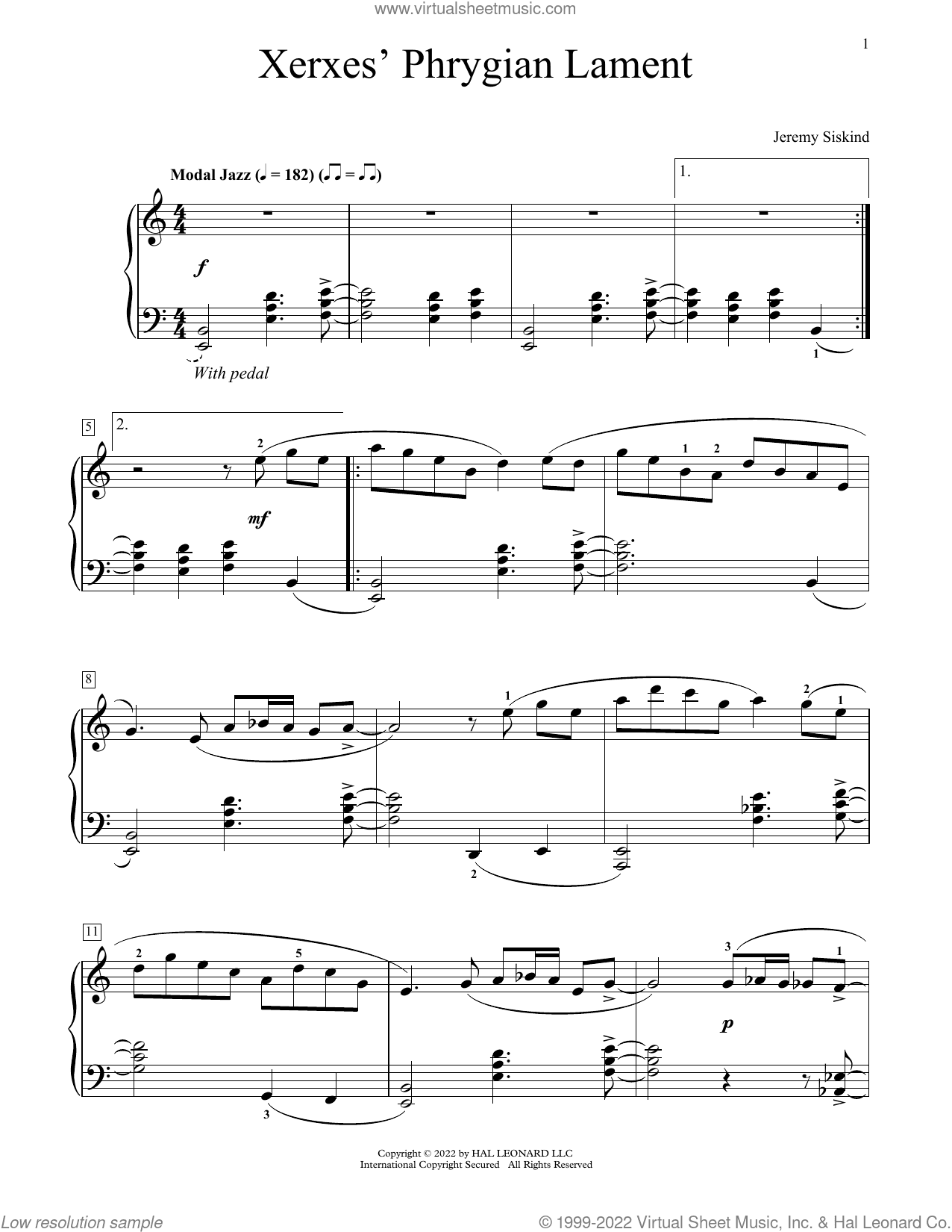 Xerxes' Phrygian Lament