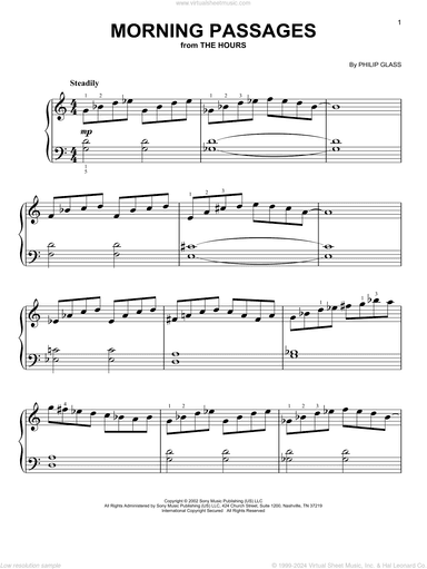 Morning Passages (from The Hours), (easy)