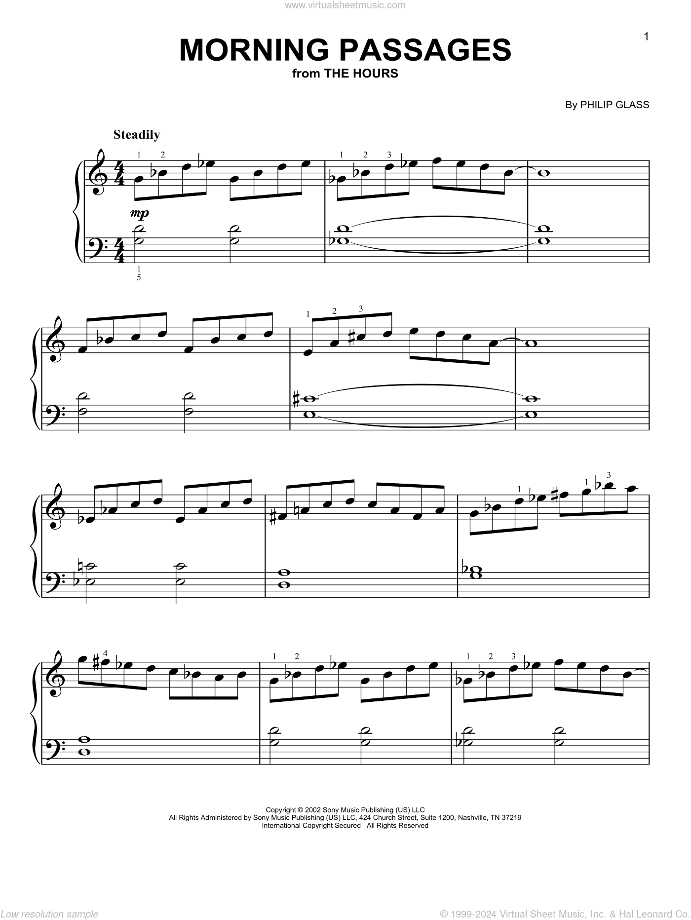 Morning Passages (from The Hours), (easy)