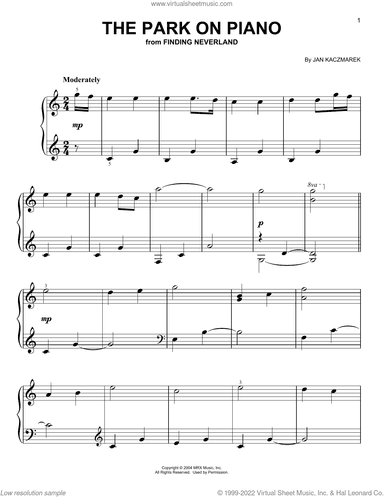 The Park On Piano (from Finding Neverland)