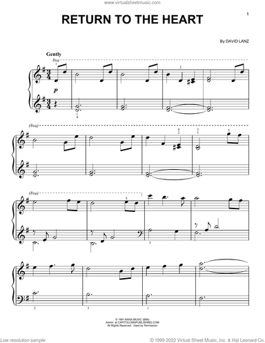Return To The Heart, (easy)