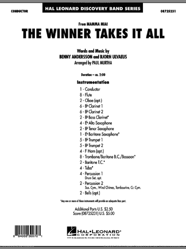 The Winner Takes It All (from "Mamma Mia!" - The Motion Picture)