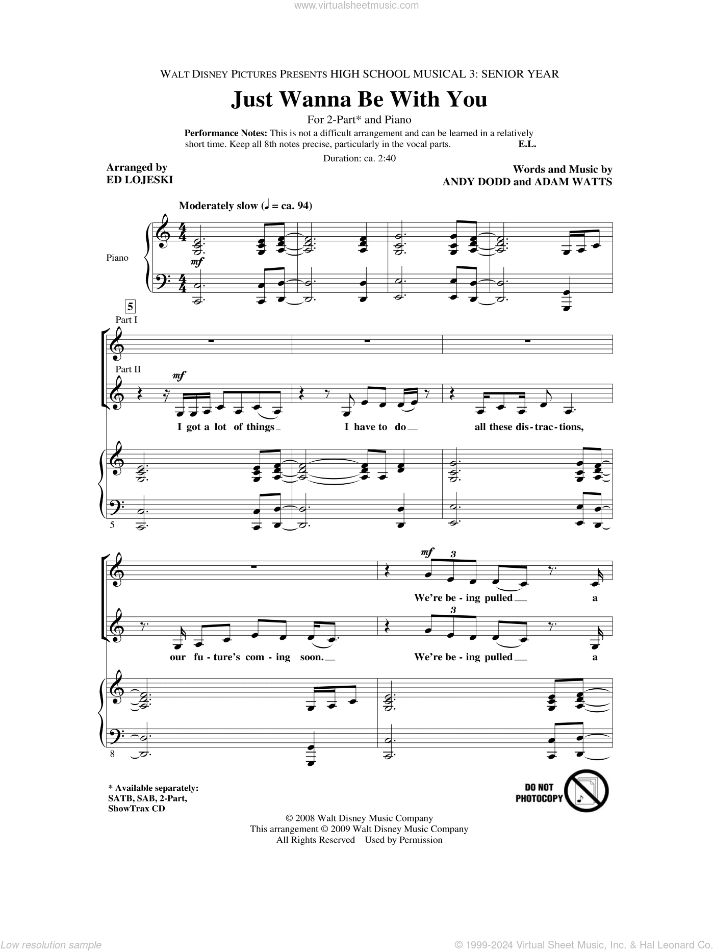 Just Wanna Be With You (from High School Musical 3)