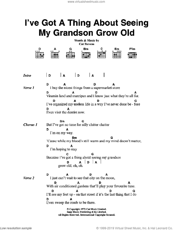 I've Got A Thing About Seeing My Grandson Grow Old