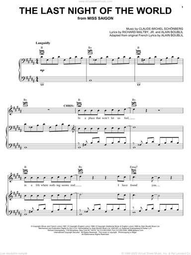 The Last Night Of The World (from Miss Saigon)