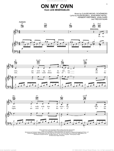 On My Own (from Les Miserables)