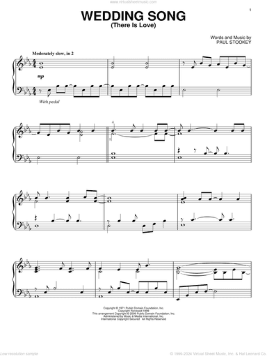 Wedding Song (There Is Love), (intermediate)