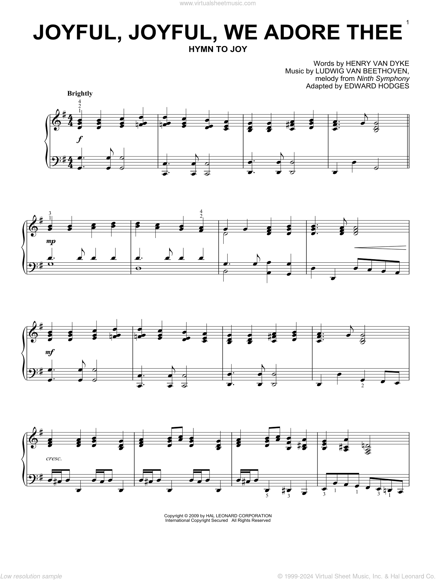 Joyful, Joyful, We Adore Thee (arr. John Leavitt)