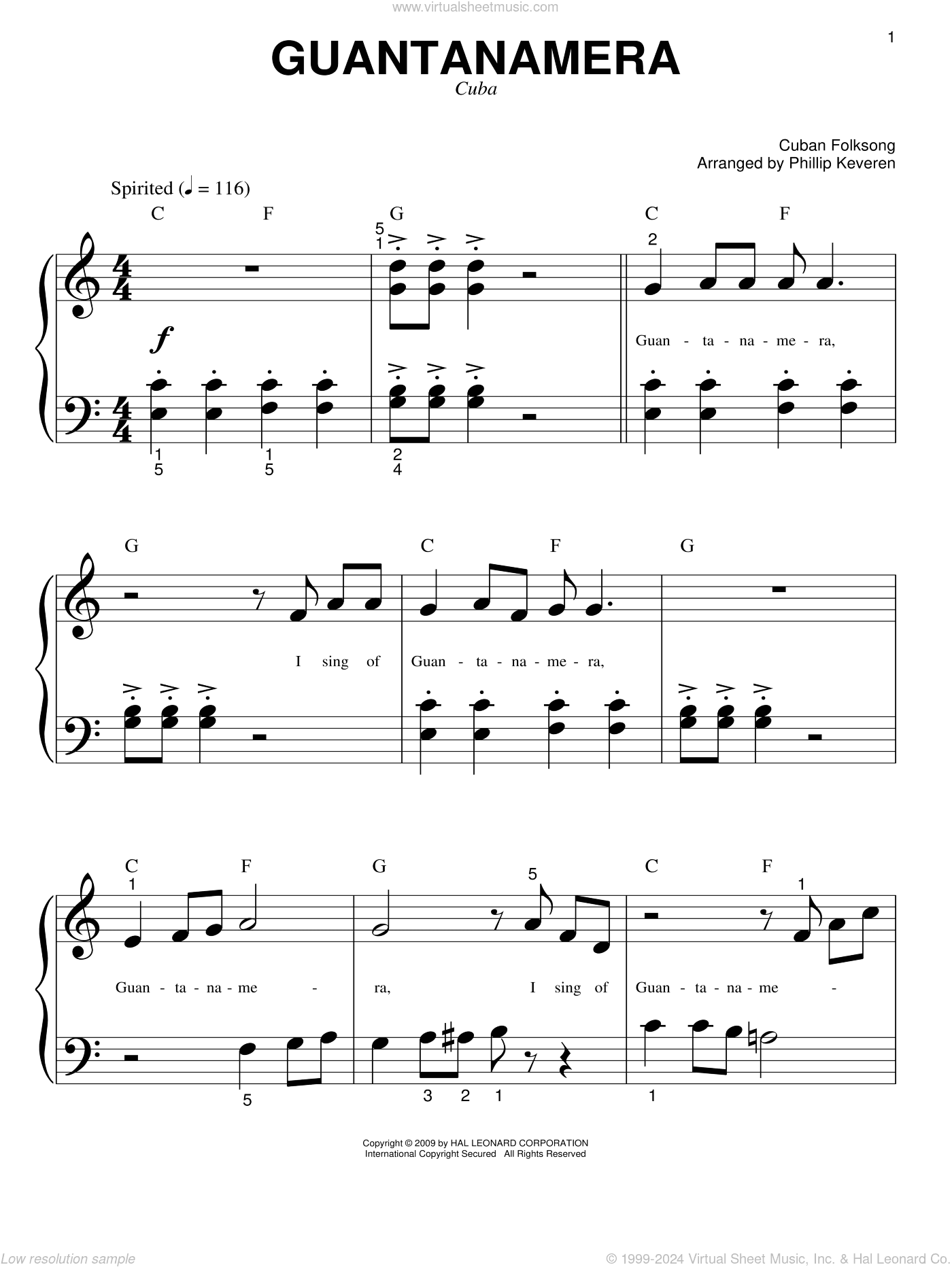 Guantanamera (arr. Phillip Keveren)