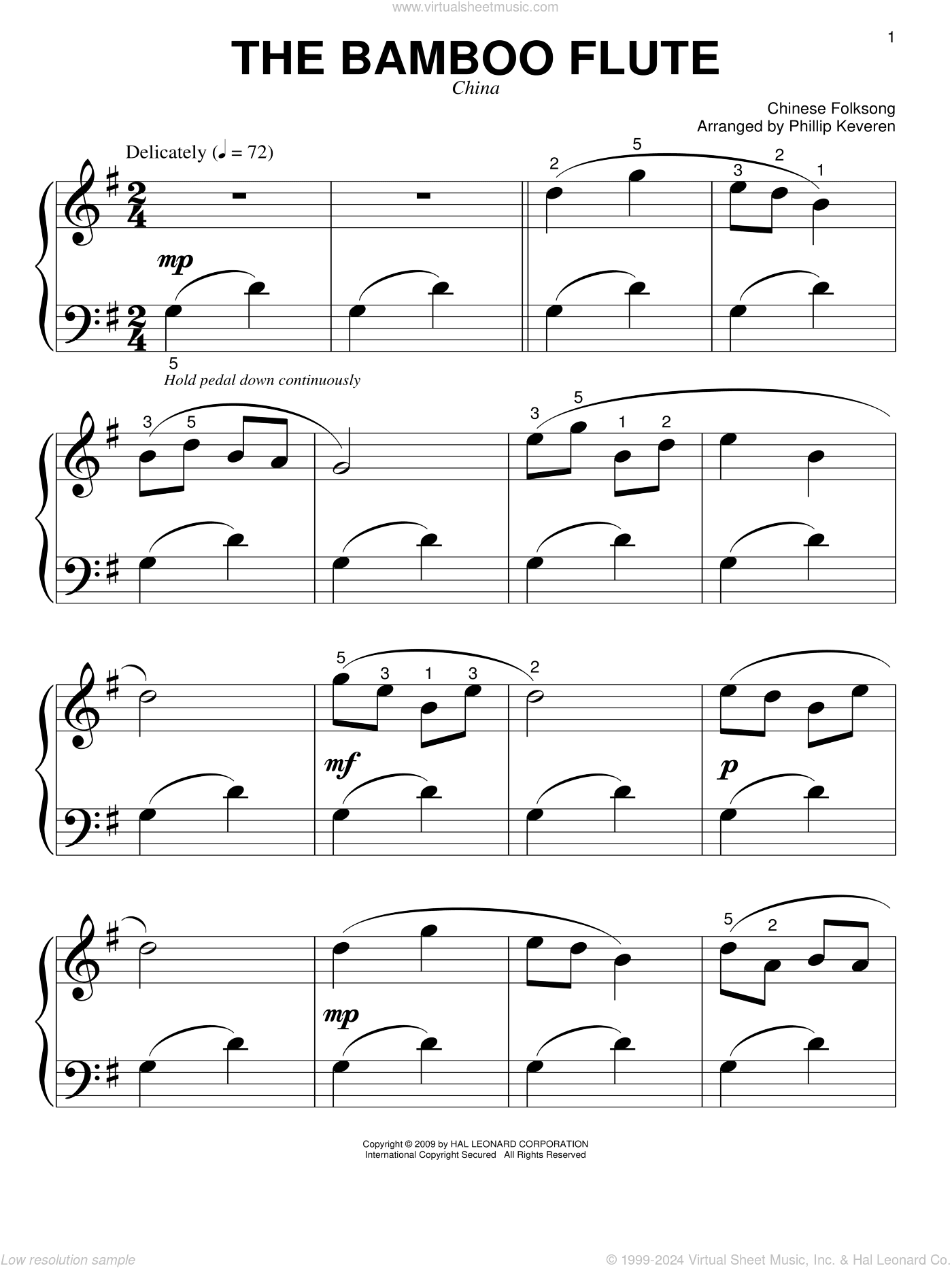 The Bamboo Flute (arr. Phillip Keveren)