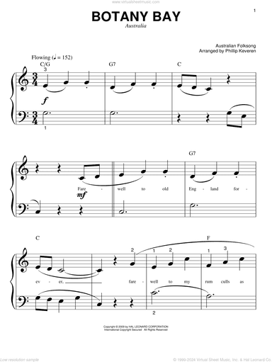 Botany Bay (arr. Phillip Keveren)