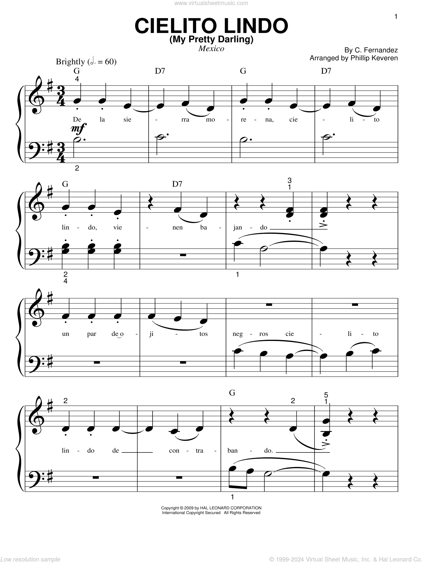 Cielito Lindo (My Pretty Darling) (arr. Phillip Keveren)