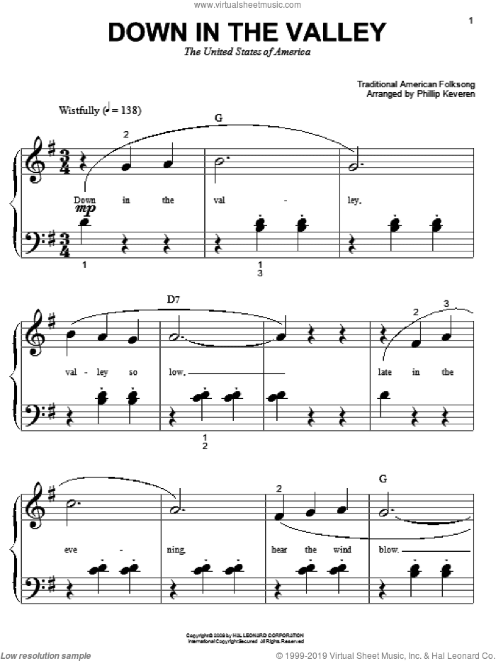 Down In The Valley (arr. Phillip Keveren)
