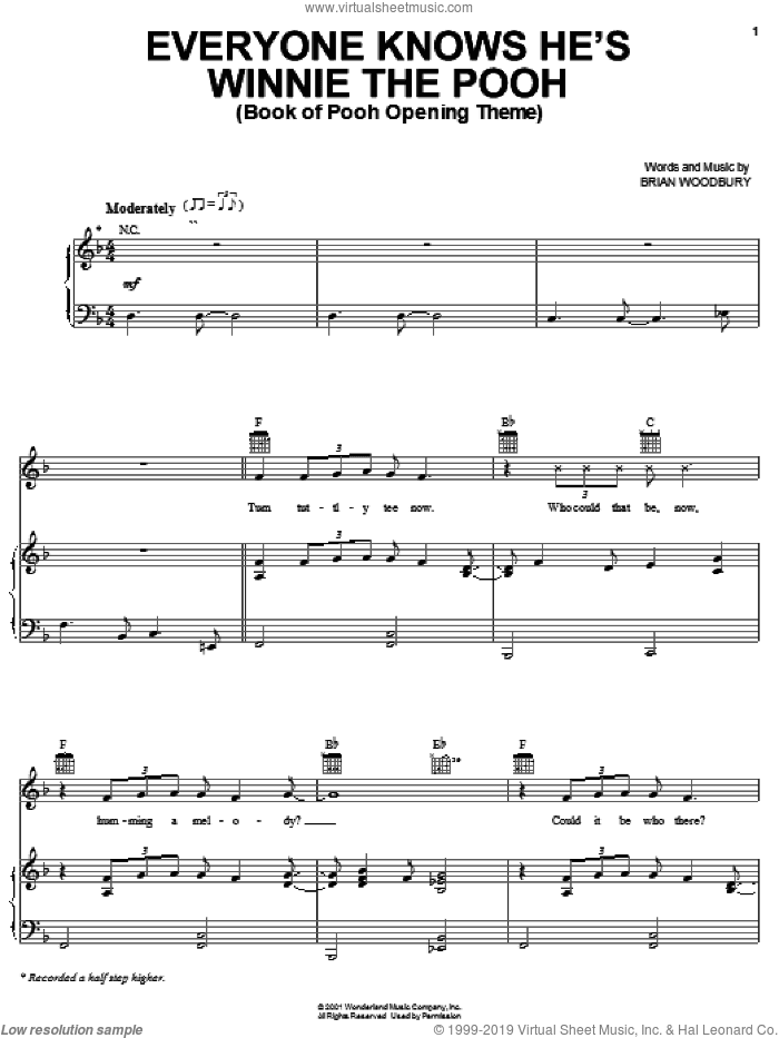 Everyone Knows He's Winnie The Pooh (Book Of Pooh Opening Theme)