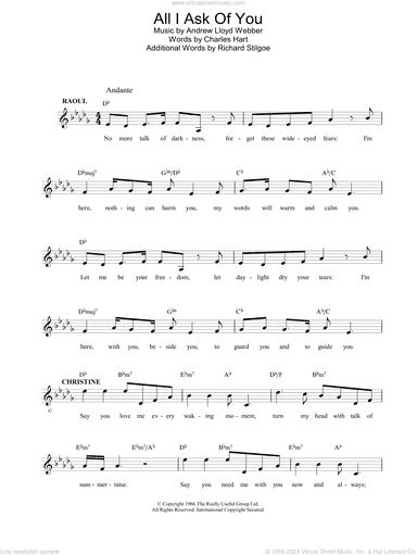 All I Ask Of You (from The Phantom Of The Opera)