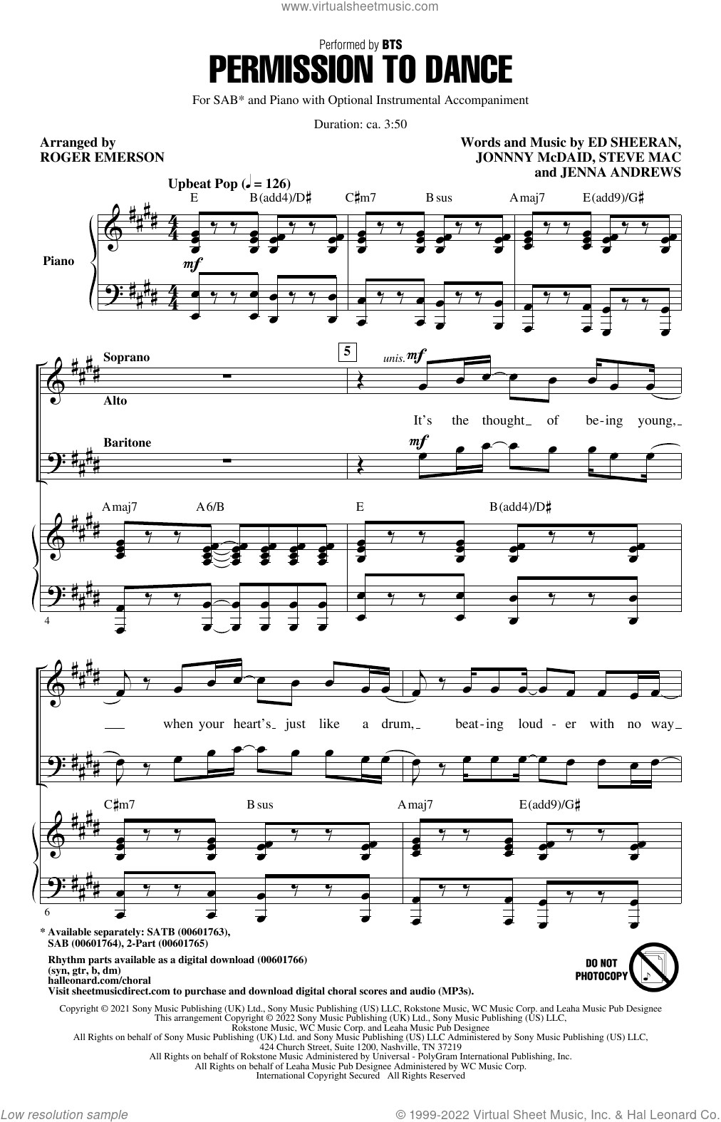 Permission To Dance (arr. Roger Emerson)