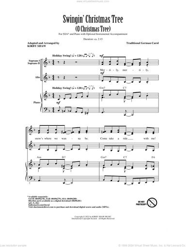Swingin' Christmas Tree (O Christmas Tree) (arr. Kirby Shaw)