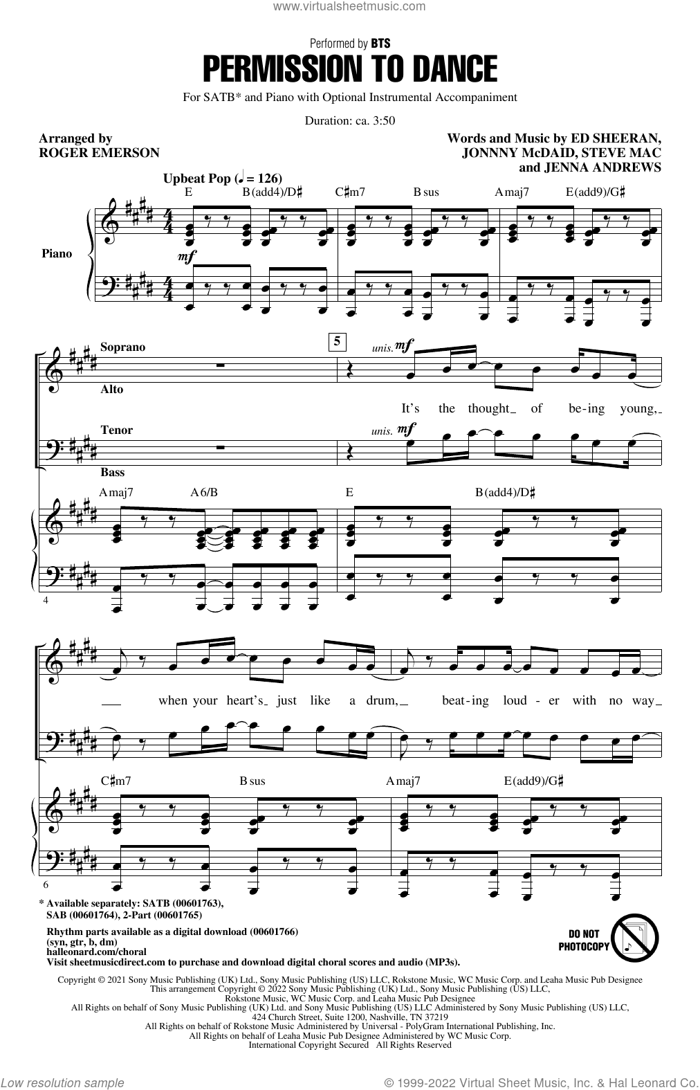 Permission To Dance (arr. Roger Emerson)