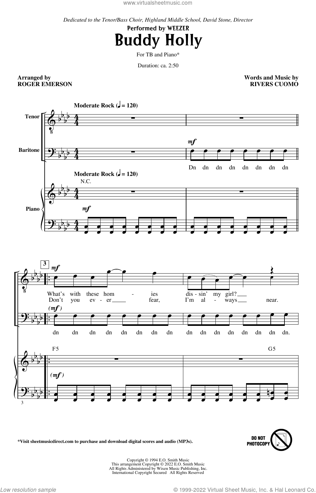 Buddy Holly (arr. Roger Emerson)