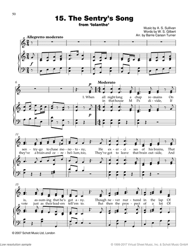 The Sentry's Song, from &lsquo;Iolanthe&rsquo;