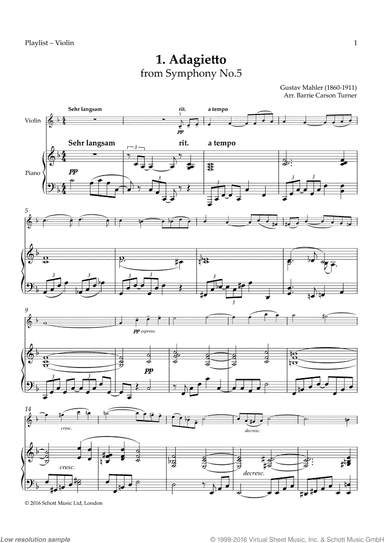 Adagietto, from Symphony No. 5