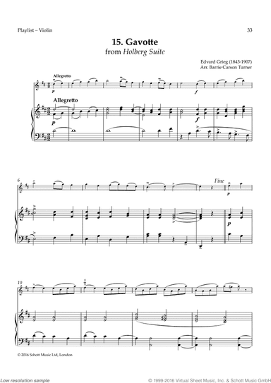 Gavotte, from Holberg Suite