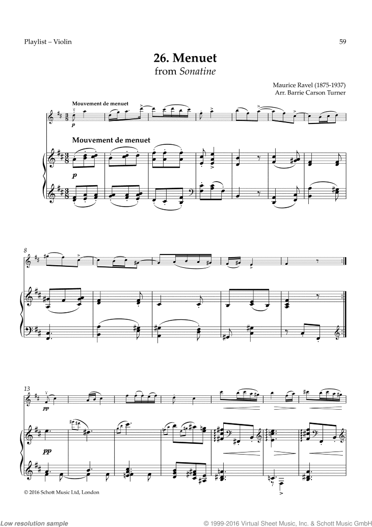 Menuet, from Sonatine