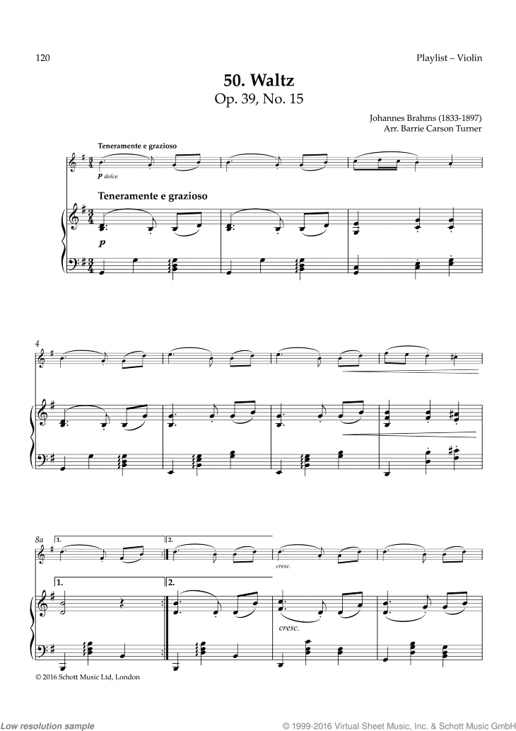 Waltz in A-flat, Op. 39 No. 15