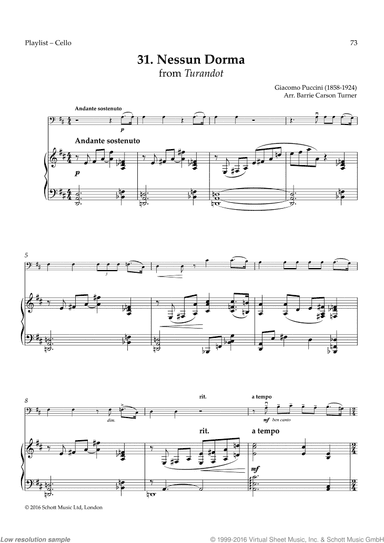 Nessun Dorma, from Turandot