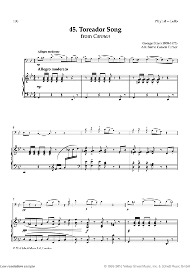 Toreador Song, from Carmen