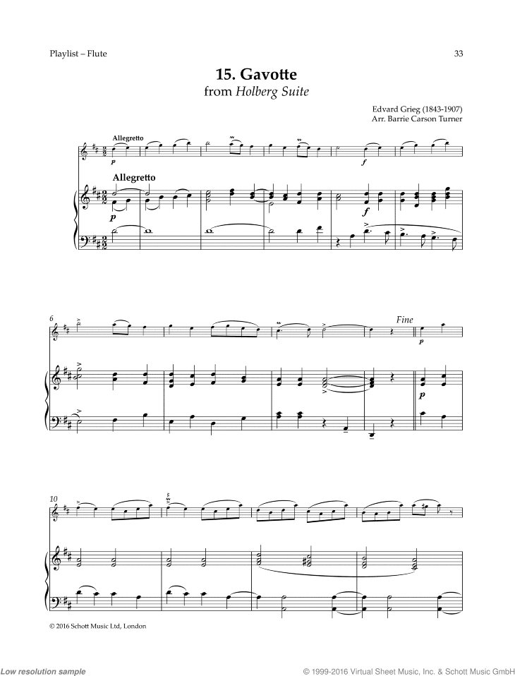Gavotte, from Holberg Suite