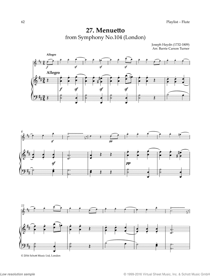 Menuetto, from Symphony No. 104 (London)