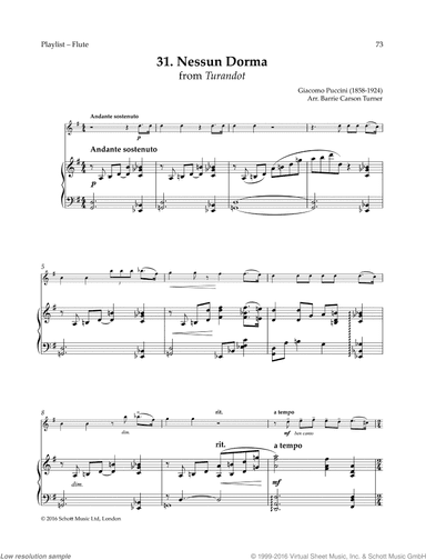 Nessun Dorma, from Turandot