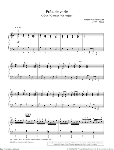Prelude varie in C major, from Der Tonkreis