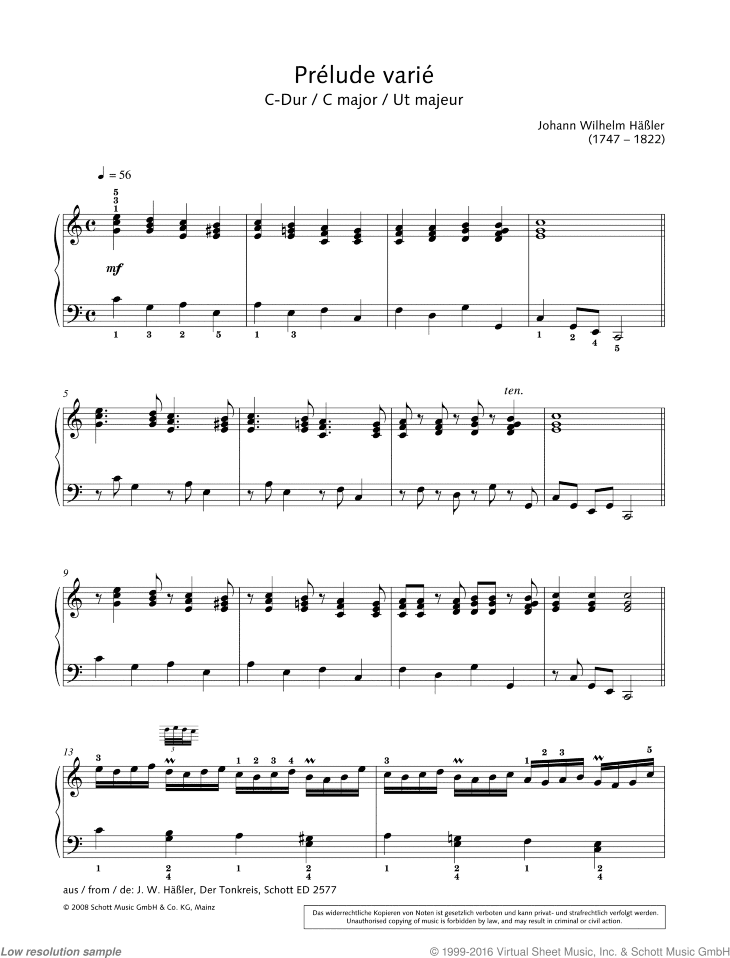 Prelude varie in C major, from Der Tonkreis