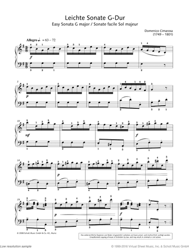 Easy Sonata in G major